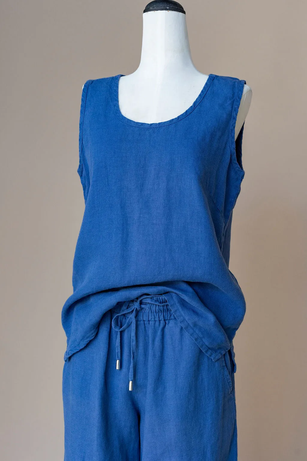 Dolcezza - Tank top Linen - Indigo