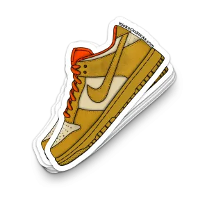 Dunk Low "Bronzine Sesame Picante Red" Sneaker Sticker