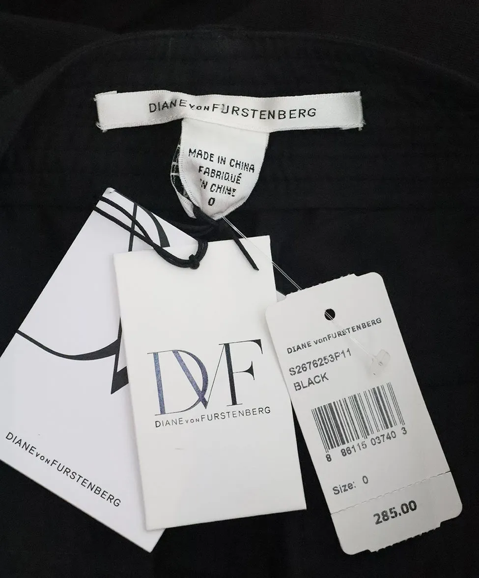 DVF Black Cotton Pants sz 0