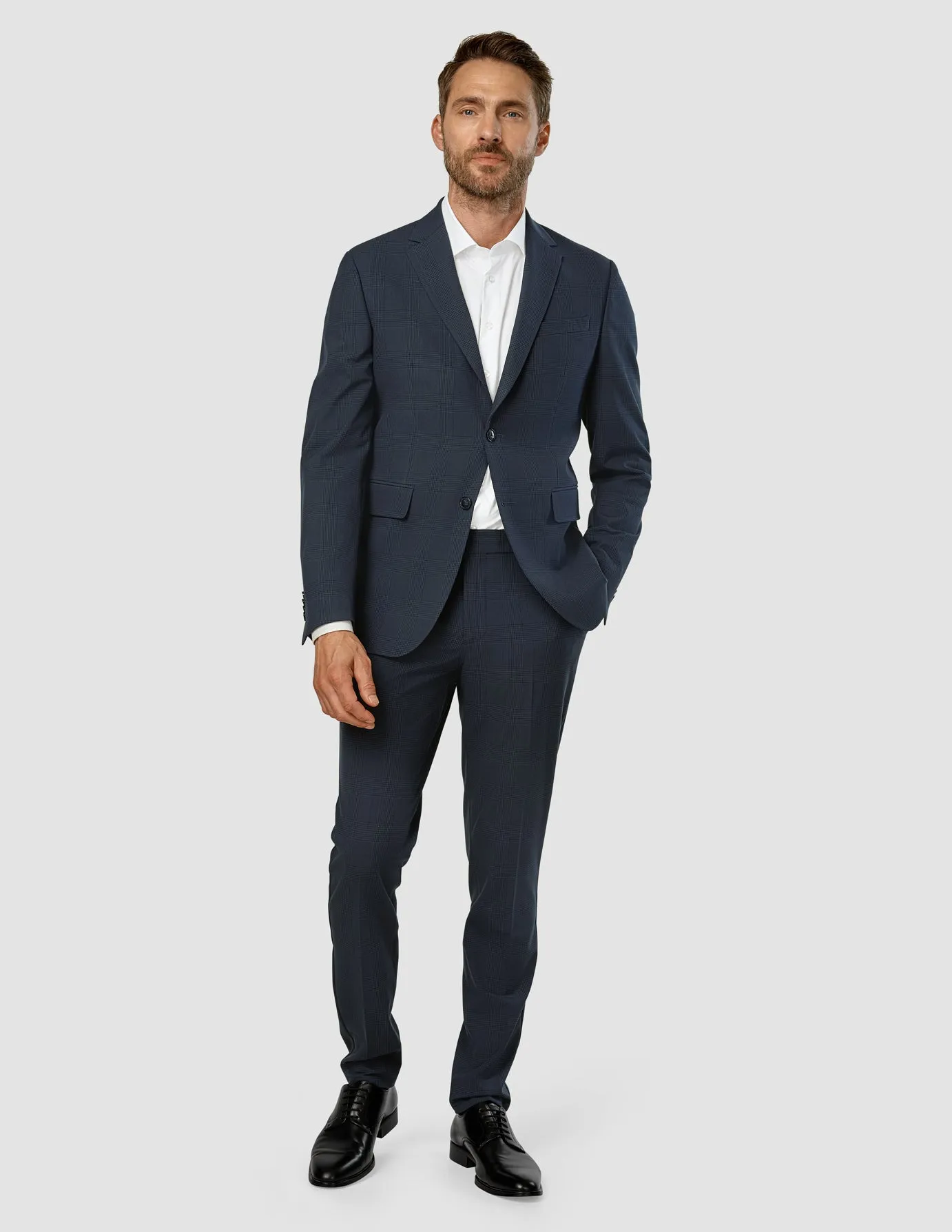 Essential Blazer Slim Dark Blue Check