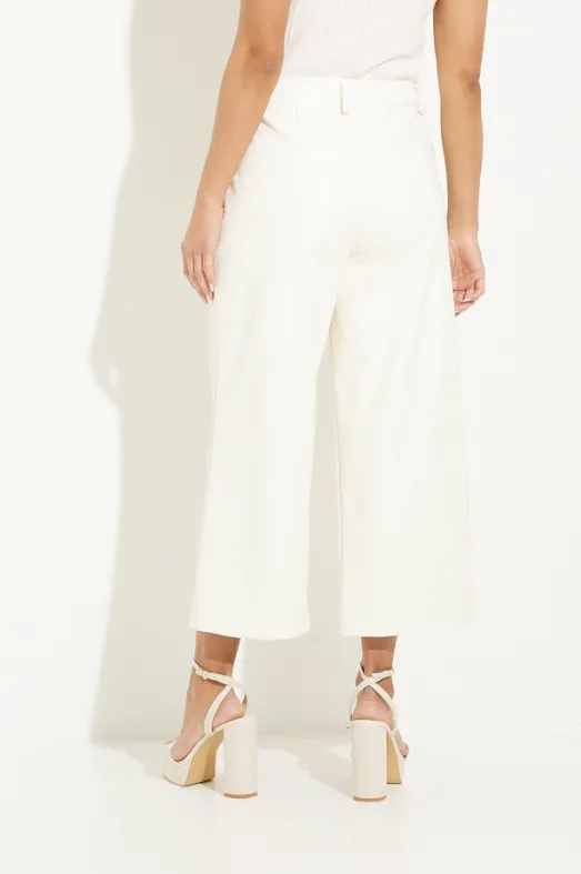 Faux Leather Wide Leg Pants