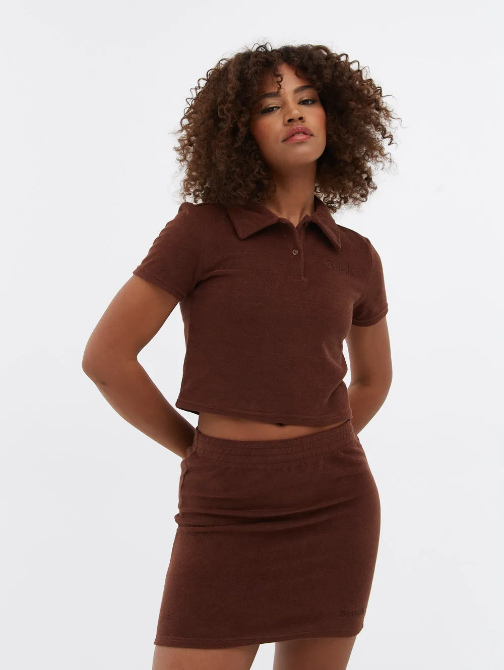 Filby Terry Crop Polo T-Shirt