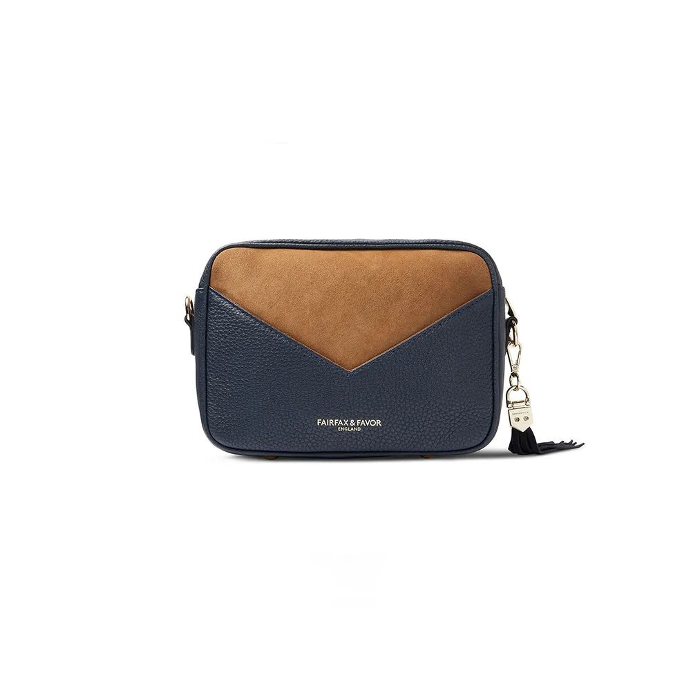 Finsbury Cross Body Bag - Tan/Navy