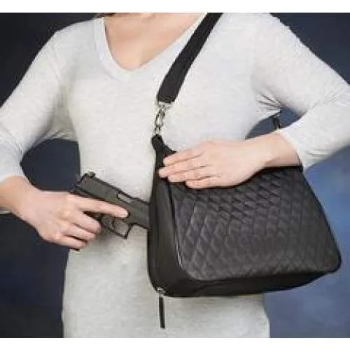 GTM Original Quilted Microfiber Concealed Carry Hobo Purse