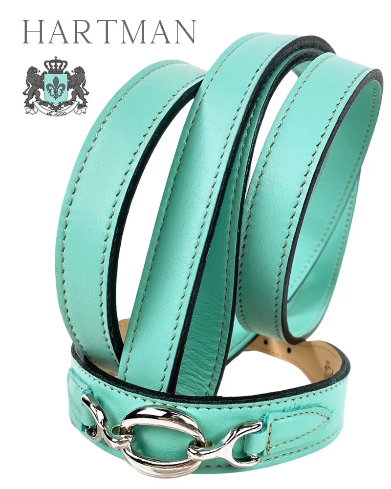 Hartman Dog Collar in Turquoise & Nickel