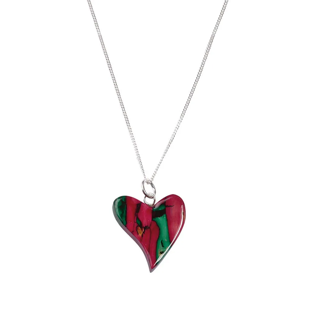 Heathergems Quirky Heart Heather Pendant (SP64)