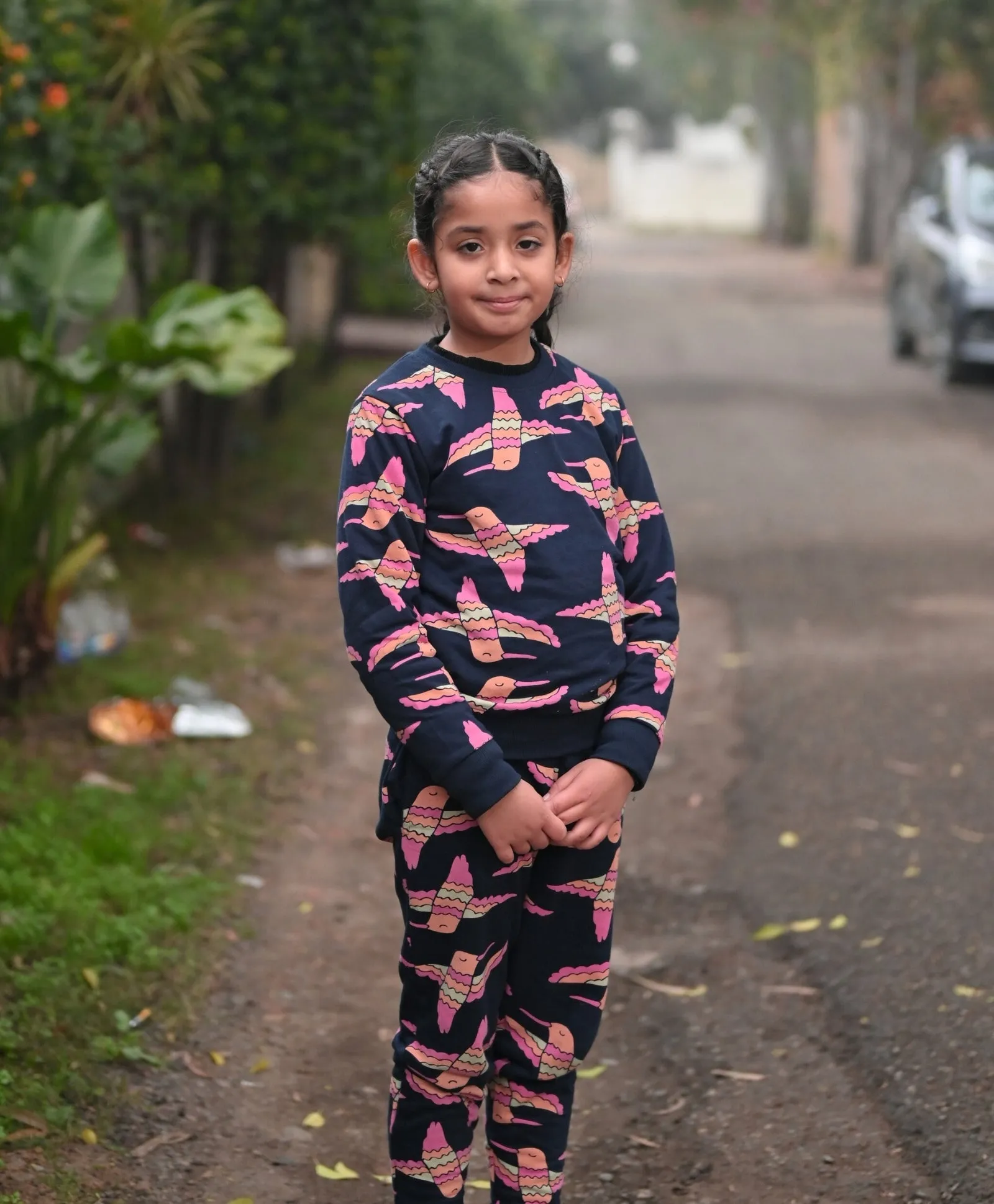 Hummingbird Pattern Kids Sweatshirt & Joggers Set