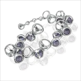 Icona Amethyst Bracelet in Sterling Silver