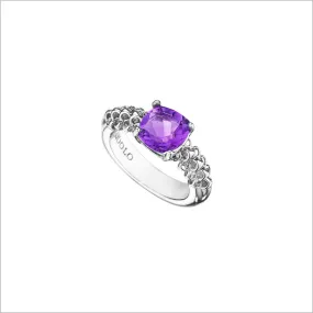 Icona Eternity Amethyst Ring in Sterling Silver