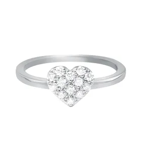 In Love Diamond Ring, White Gold, Size 6