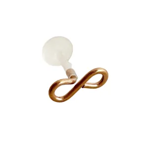 Infinity Acrylic Rose Gold Flat Back Earring