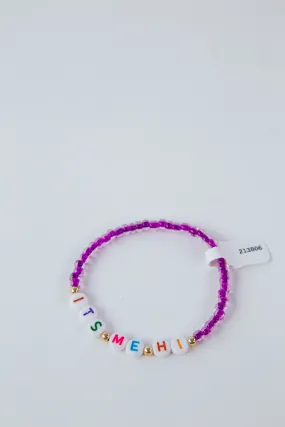 It's Me Hi Friendship Bracelet, Purple