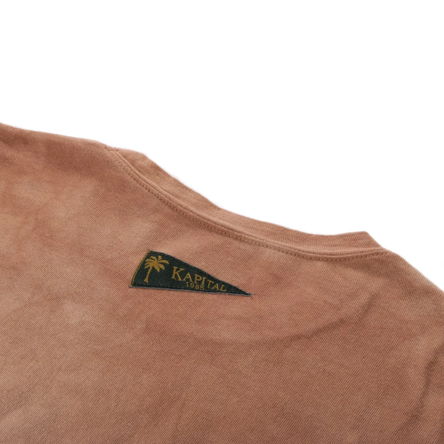 KAPITAL JERSEY KATABIRA LONG SLEEVE T (BACK SLEEVE) MOCHA BEIGE