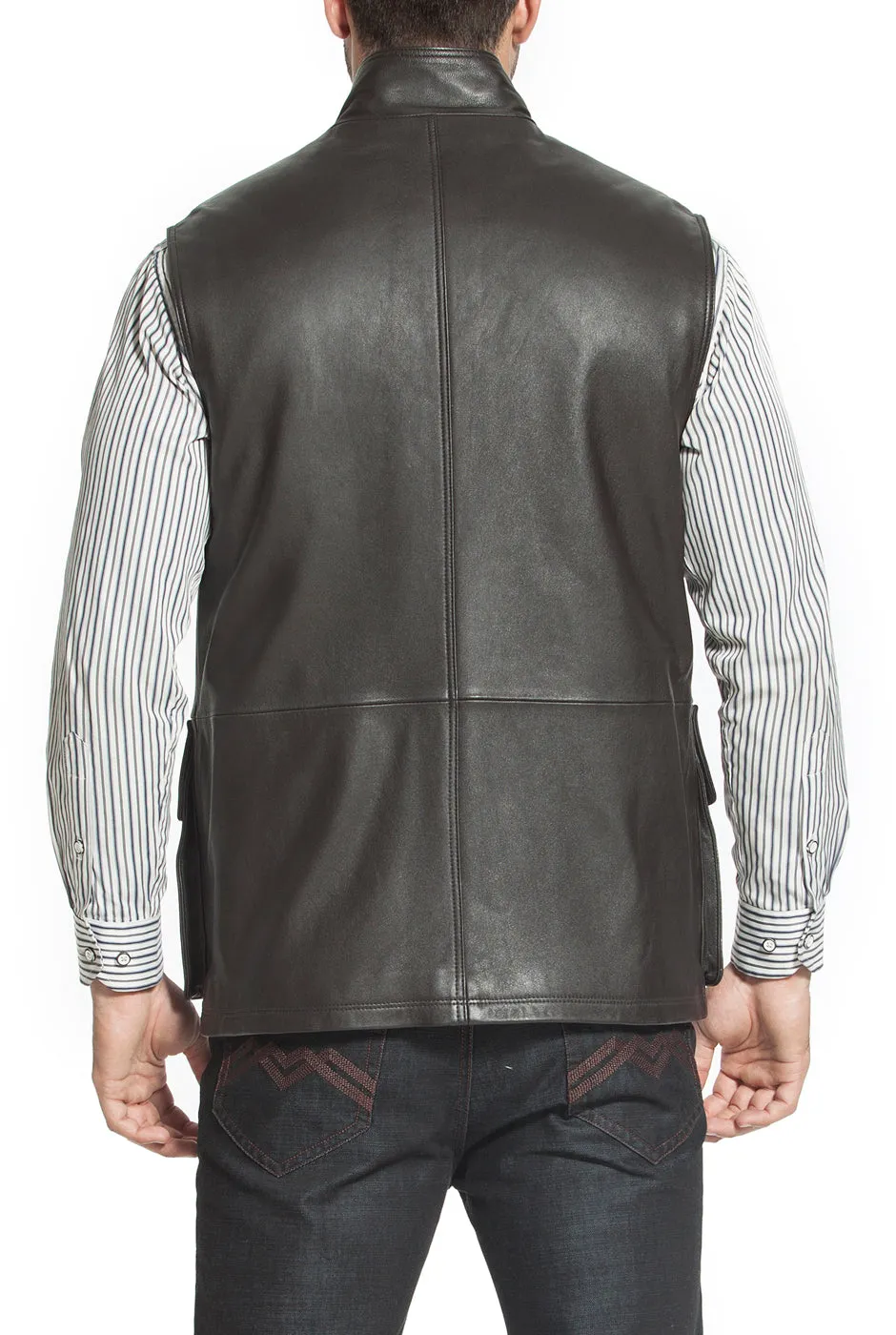 Landing Leathers Men Goatskin Leather Munitions Vest