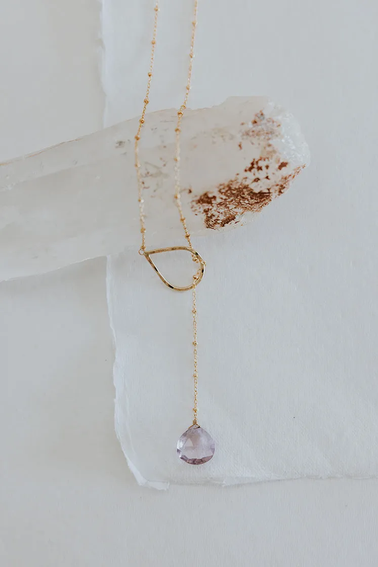 Lariat Necklace - Amethyst