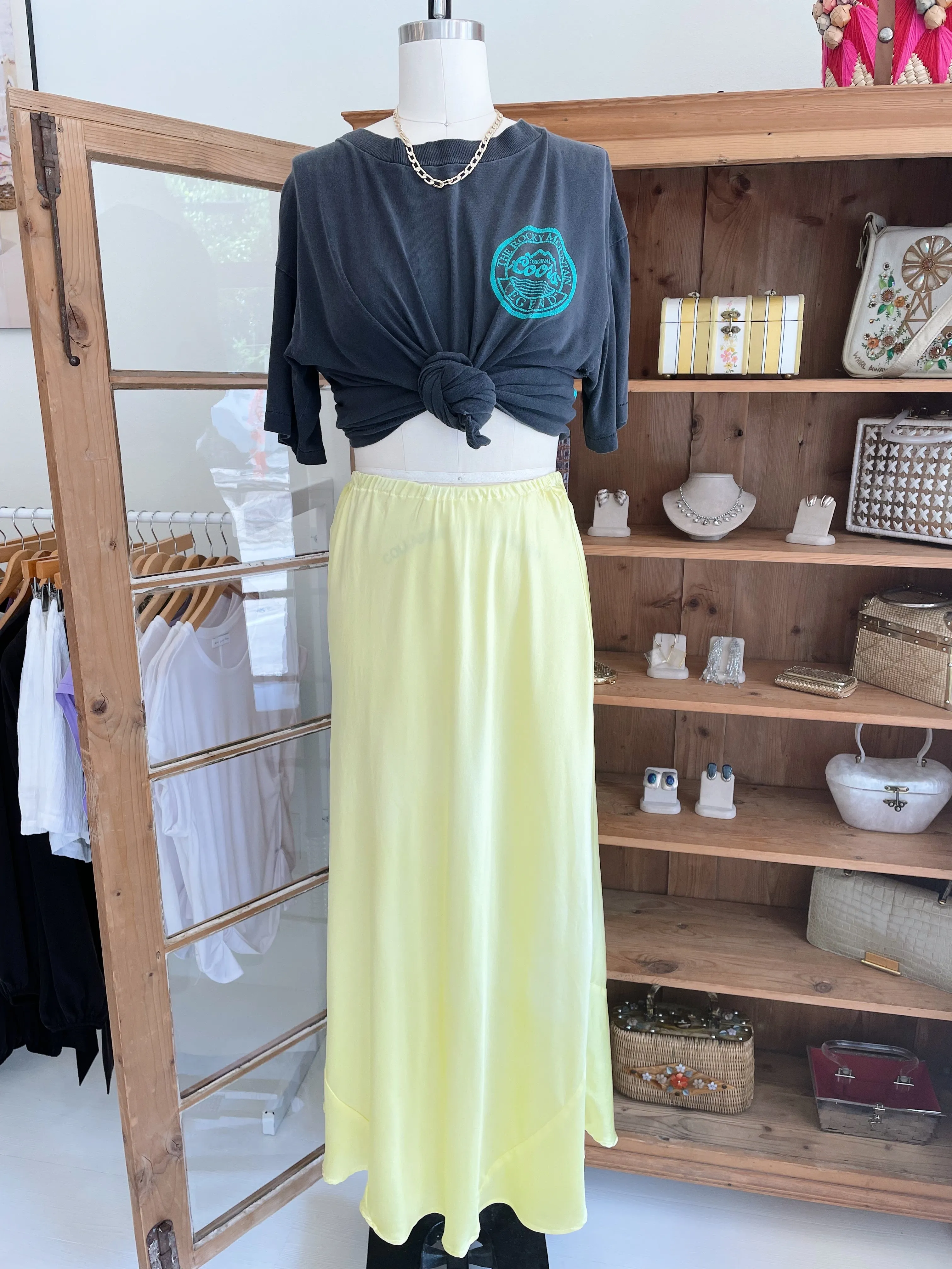 Lemon Drop Slip Skirt