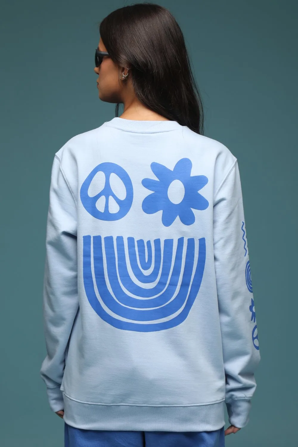 Light Blue Good Vibes Sweatshirt