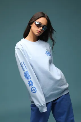 Light Blue Good Vibes Sweatshirt