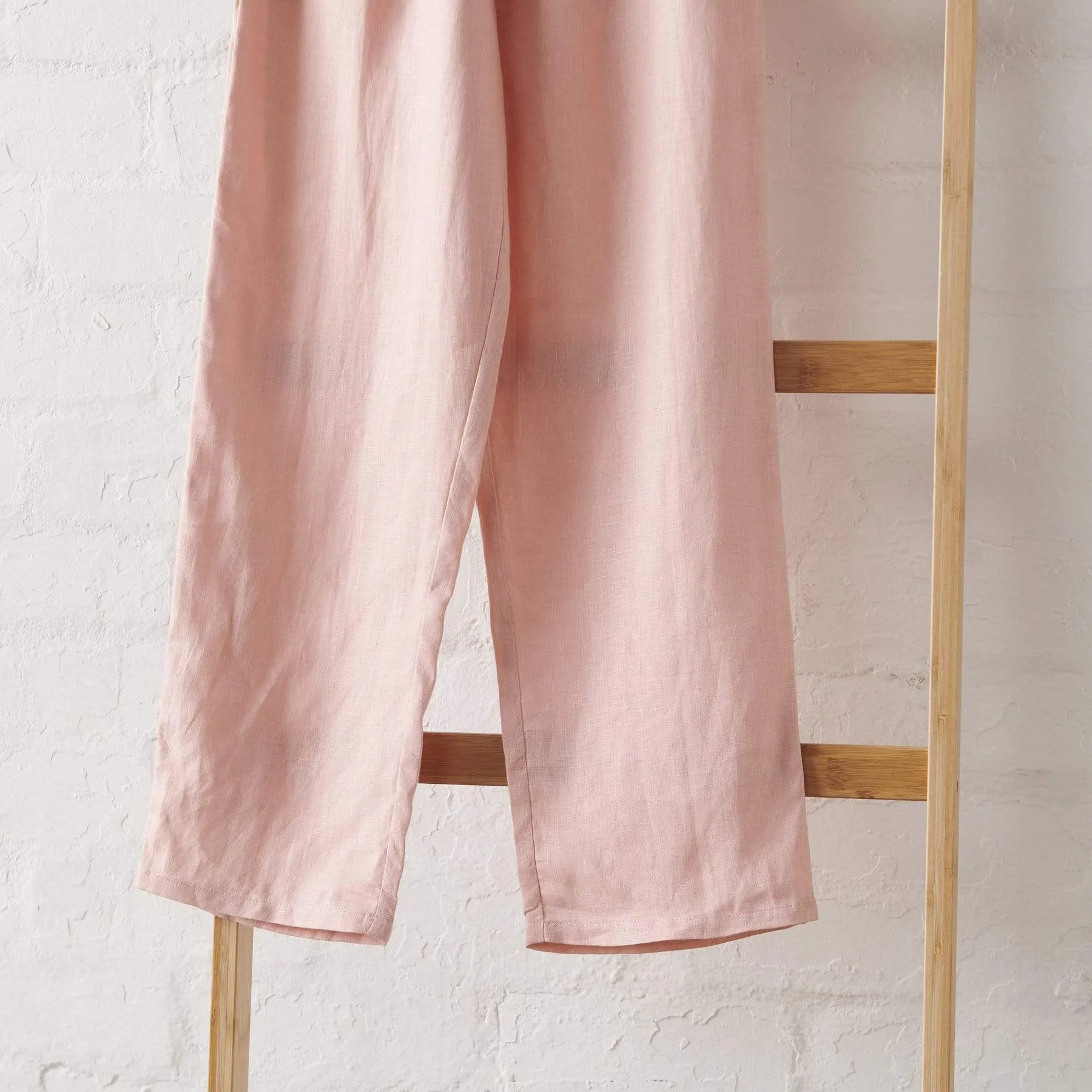 Linen Pyjama Pant - Pink