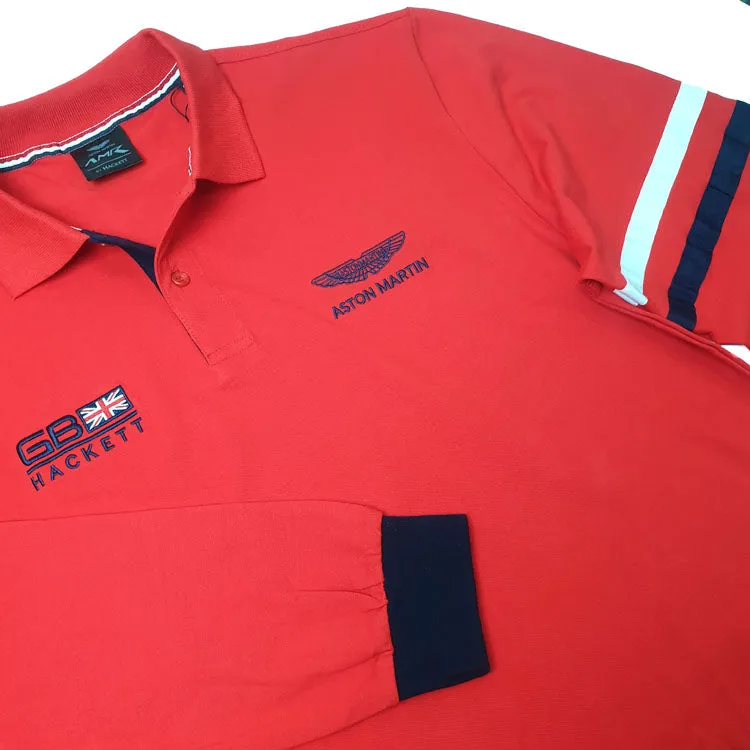 Longsleeve AM crested polo for men | Red