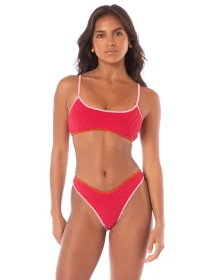 Maaji Apple Red Lane Classic Bralette Bikini Top