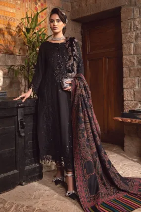 Maria B Linen Pakistani Suit DL-1012-Black MAR126