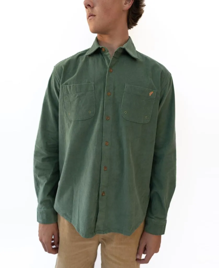 Marlow Long Sleeve Cord Shirt | Khaki