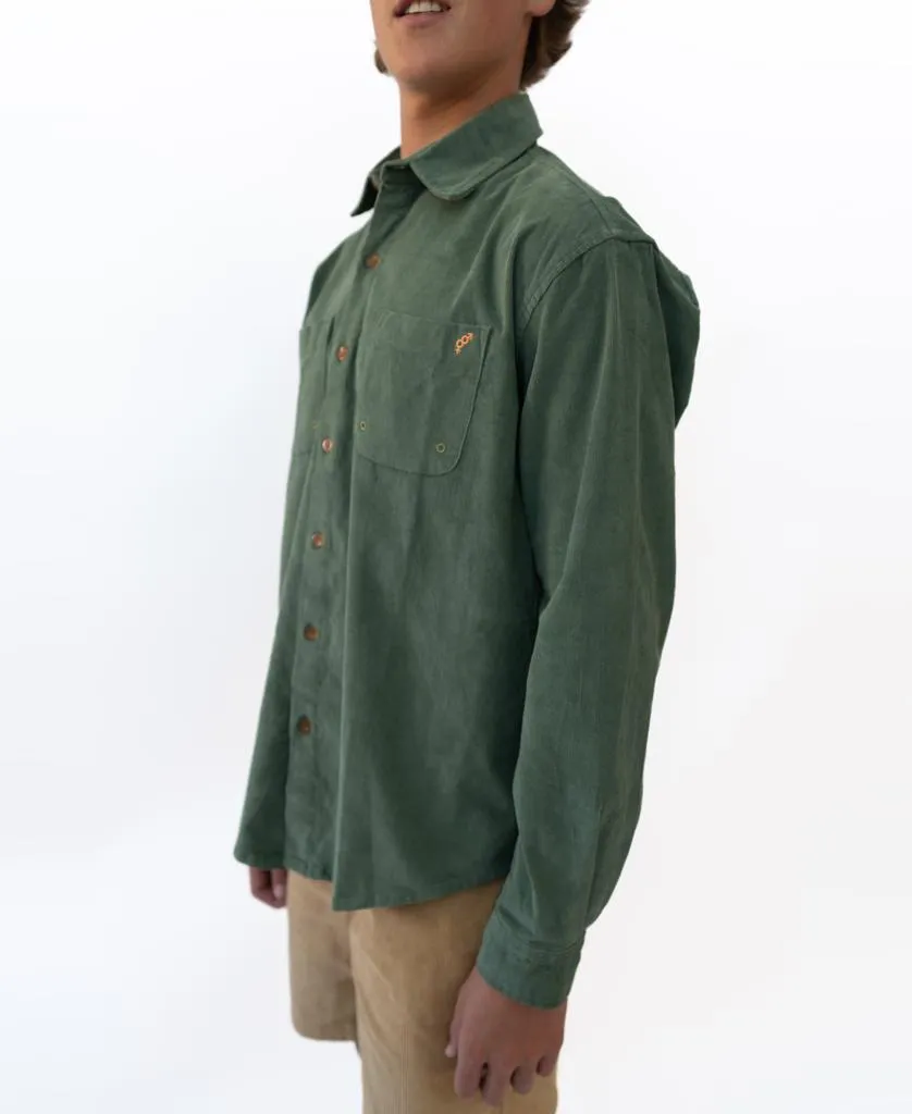 Marlow Long Sleeve Cord Shirt | Khaki