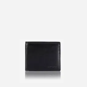 Medium Bifold Wallet With Coin, Black