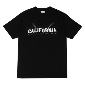 Mens Cali Don't Follow T-Shirt Black