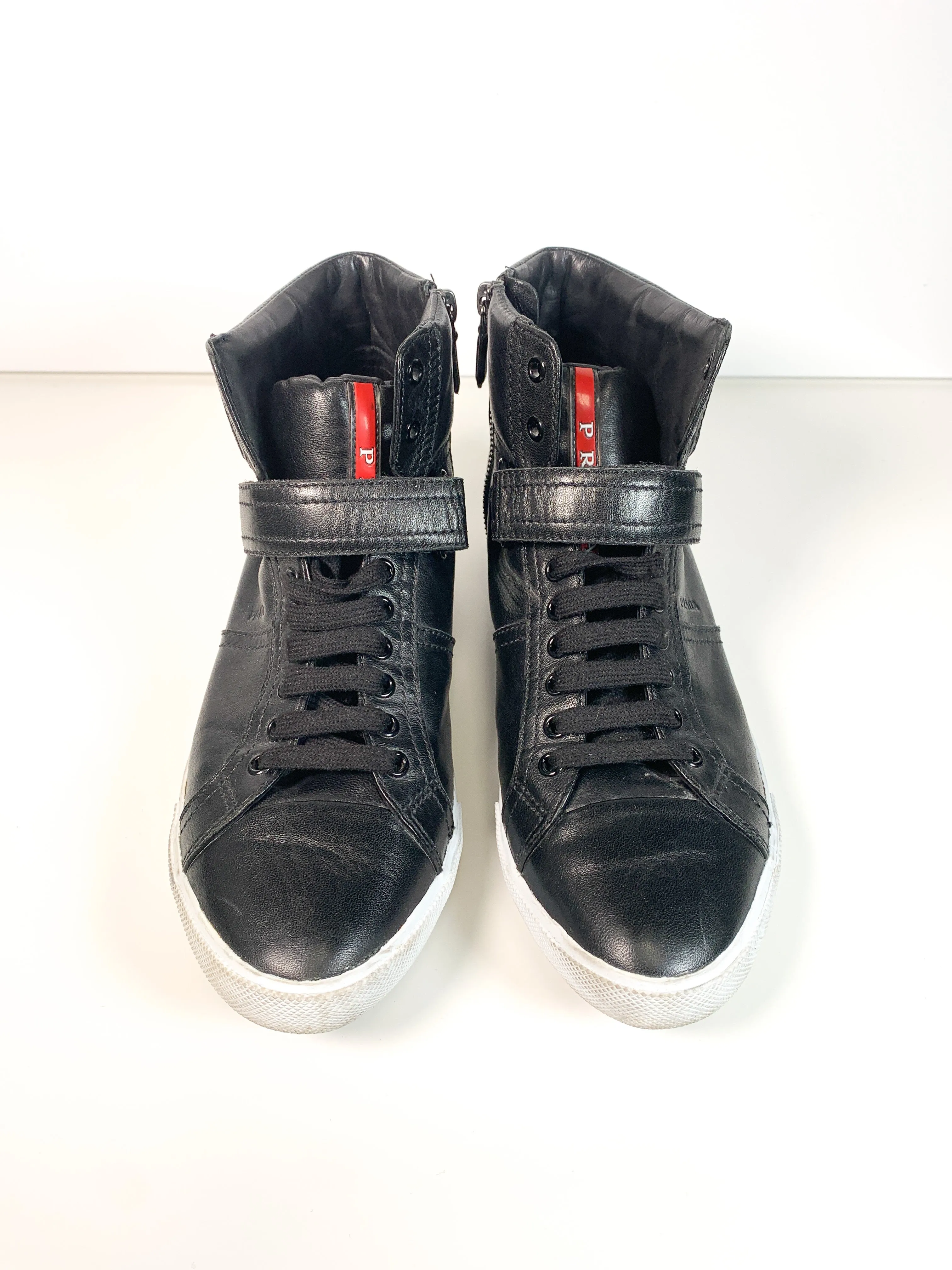 Men’s Prada Black High-Top Sneakers 40.5