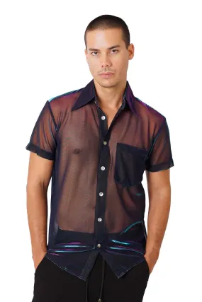 Mens See Through Dress Shirt - Merman