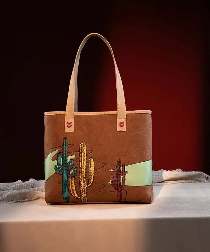 Montana West Cactus Embroidered Tote Bag Set