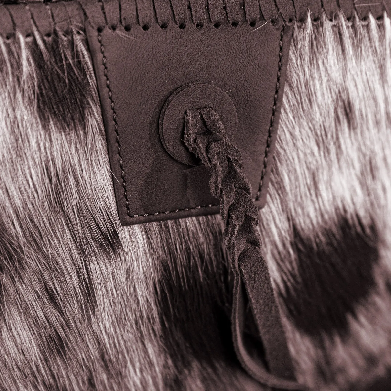 Montana West Genuine Leather Hair-On Fringe Crossbody