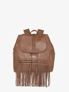 Montana West Leather Fringe Drawstring Backpack