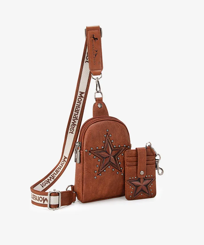 Montana West Longhorn Star Sling Pack