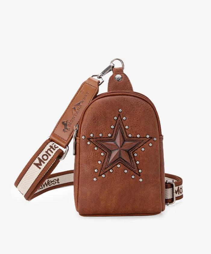 Montana West Longhorn Star Sling Pack