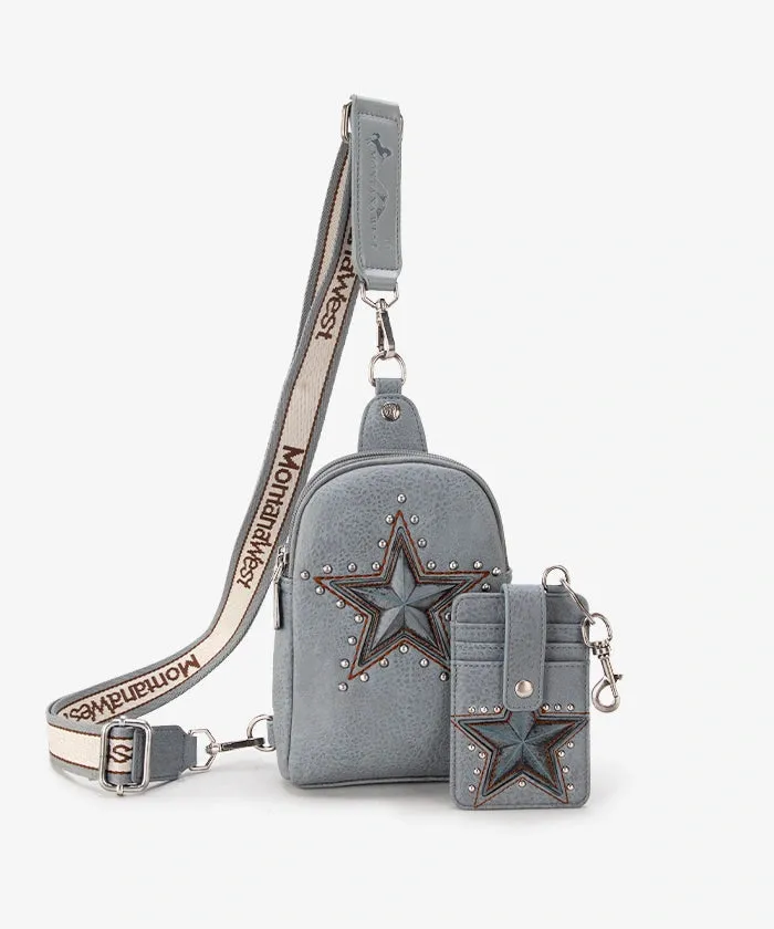 Montana West Longhorn Star Sling Pack