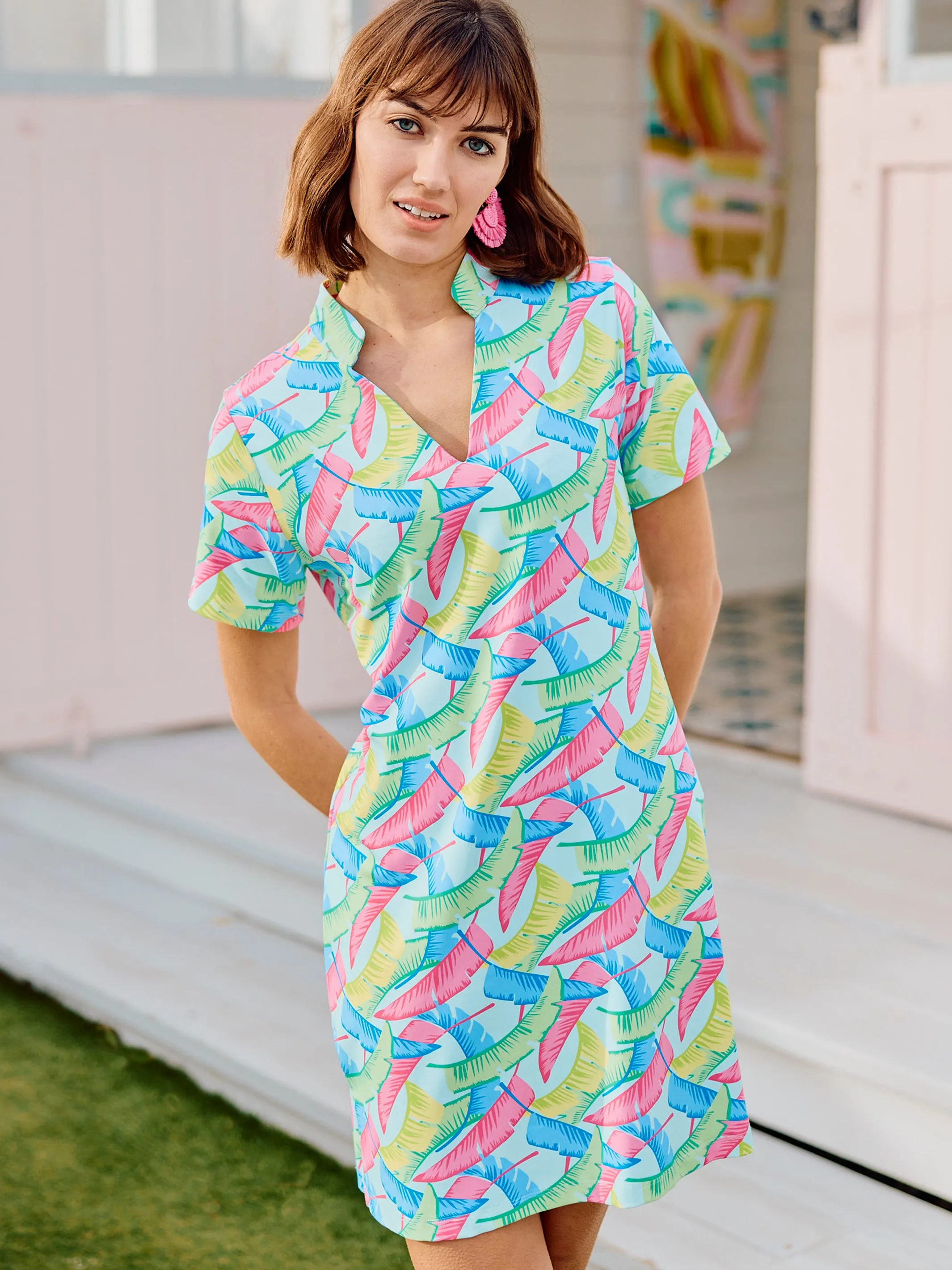 Montauk Dress | Palm Paradise Mint