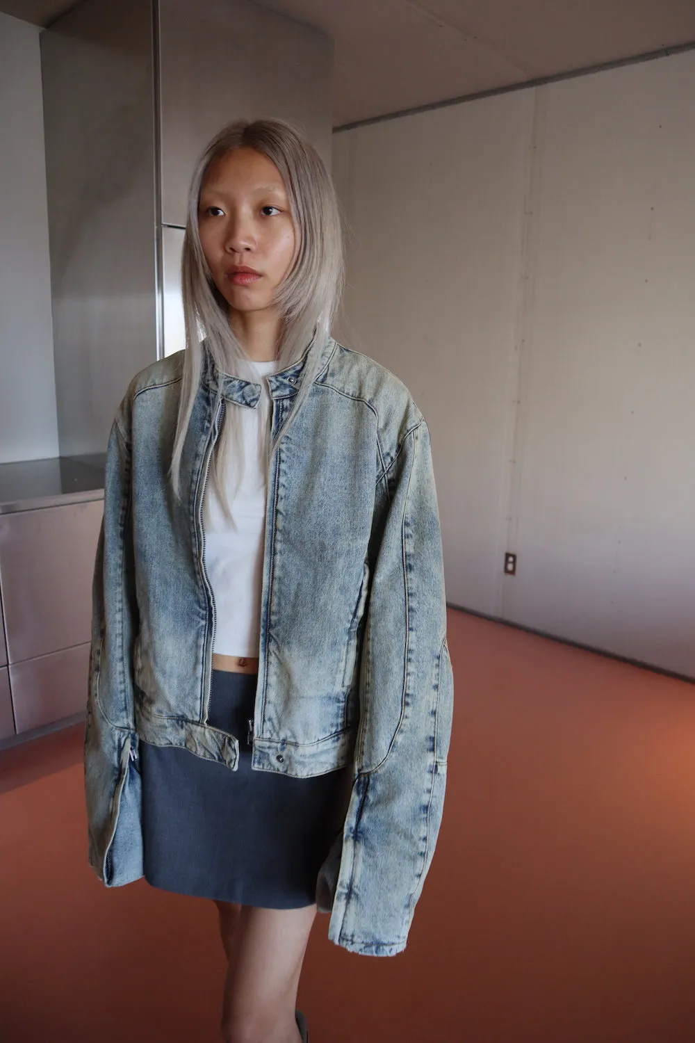 Moto Denim Jacket | Surface wave