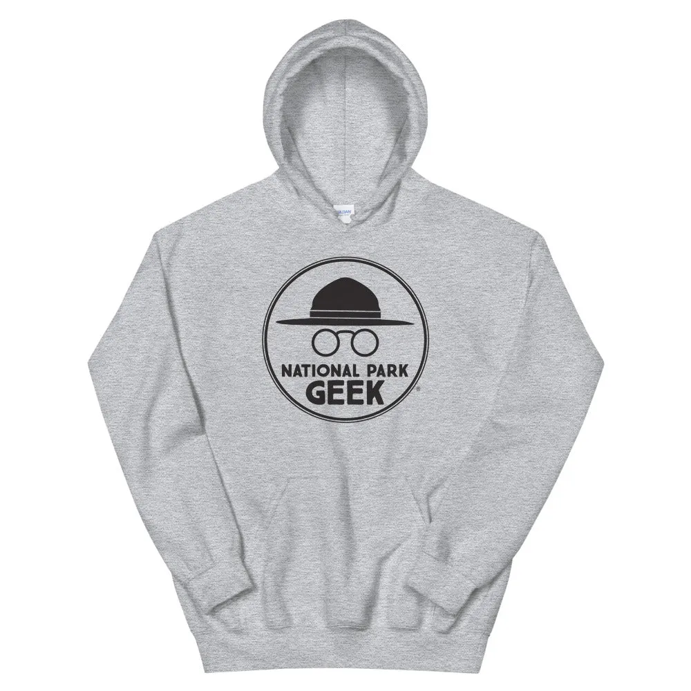 National Park Geek Unisex Hoodie Black Logo