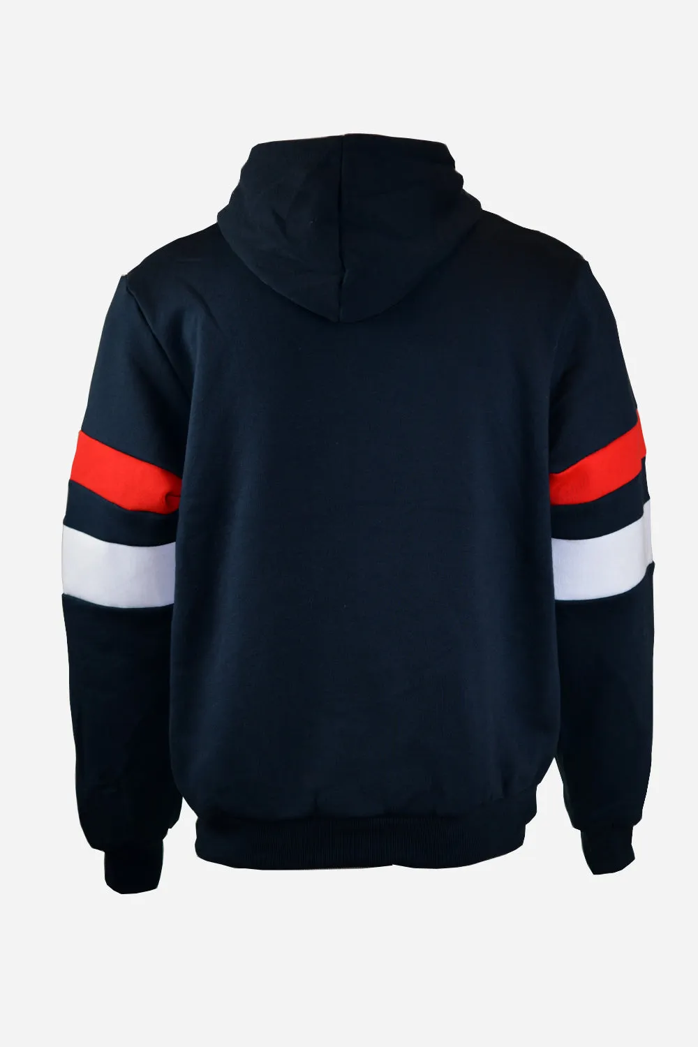 Navy Hoodie Red & White Panel Women's