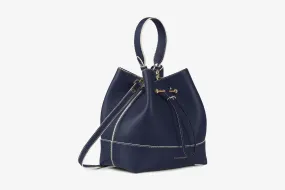 Osette Midi - Navy with Vanilla Edge/Stitch