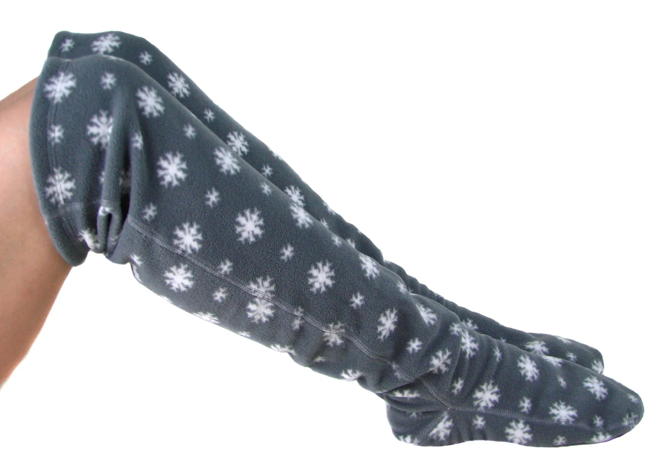 Over The Knee Fleece Socks - Snow