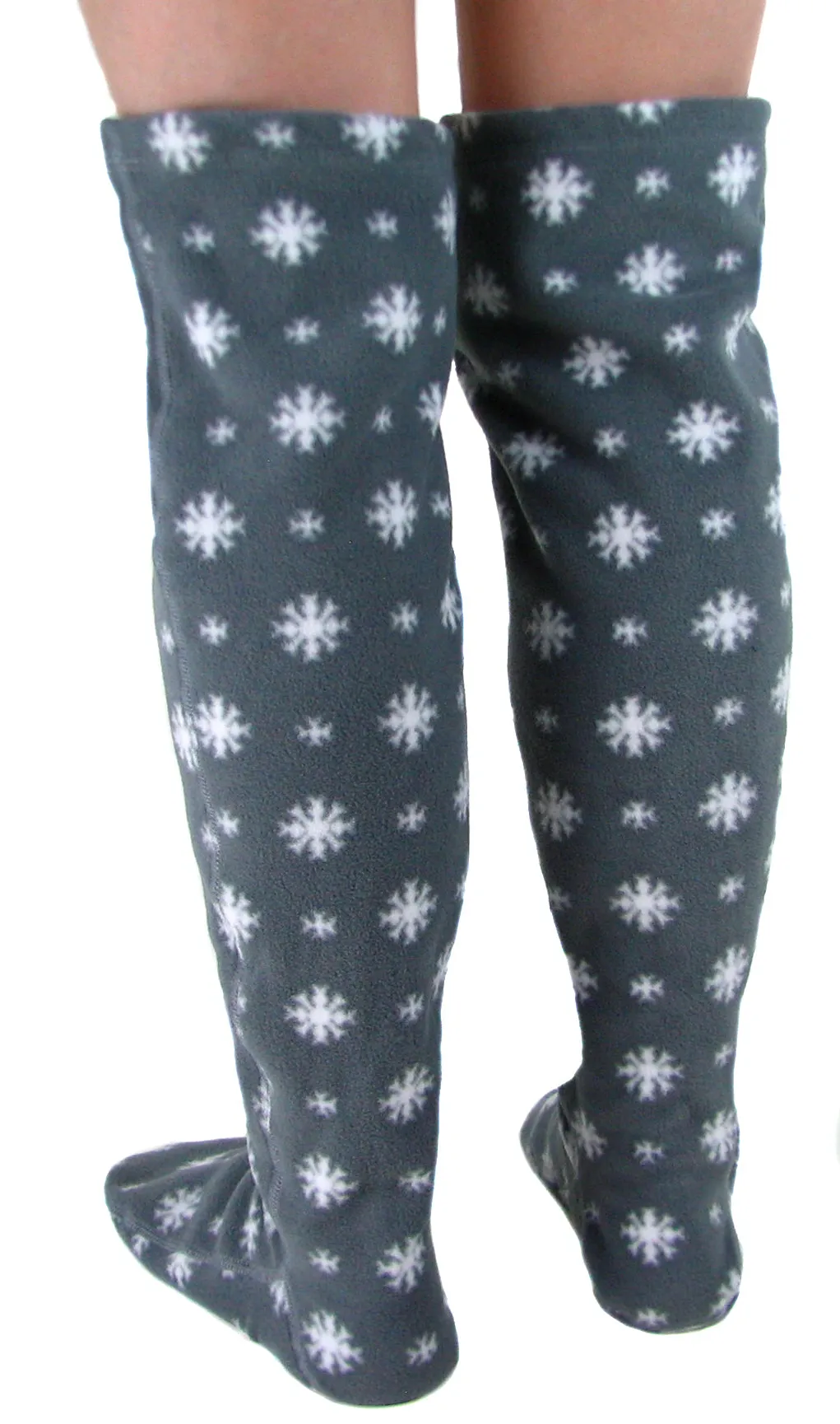 Over The Knee Fleece Socks - Snow