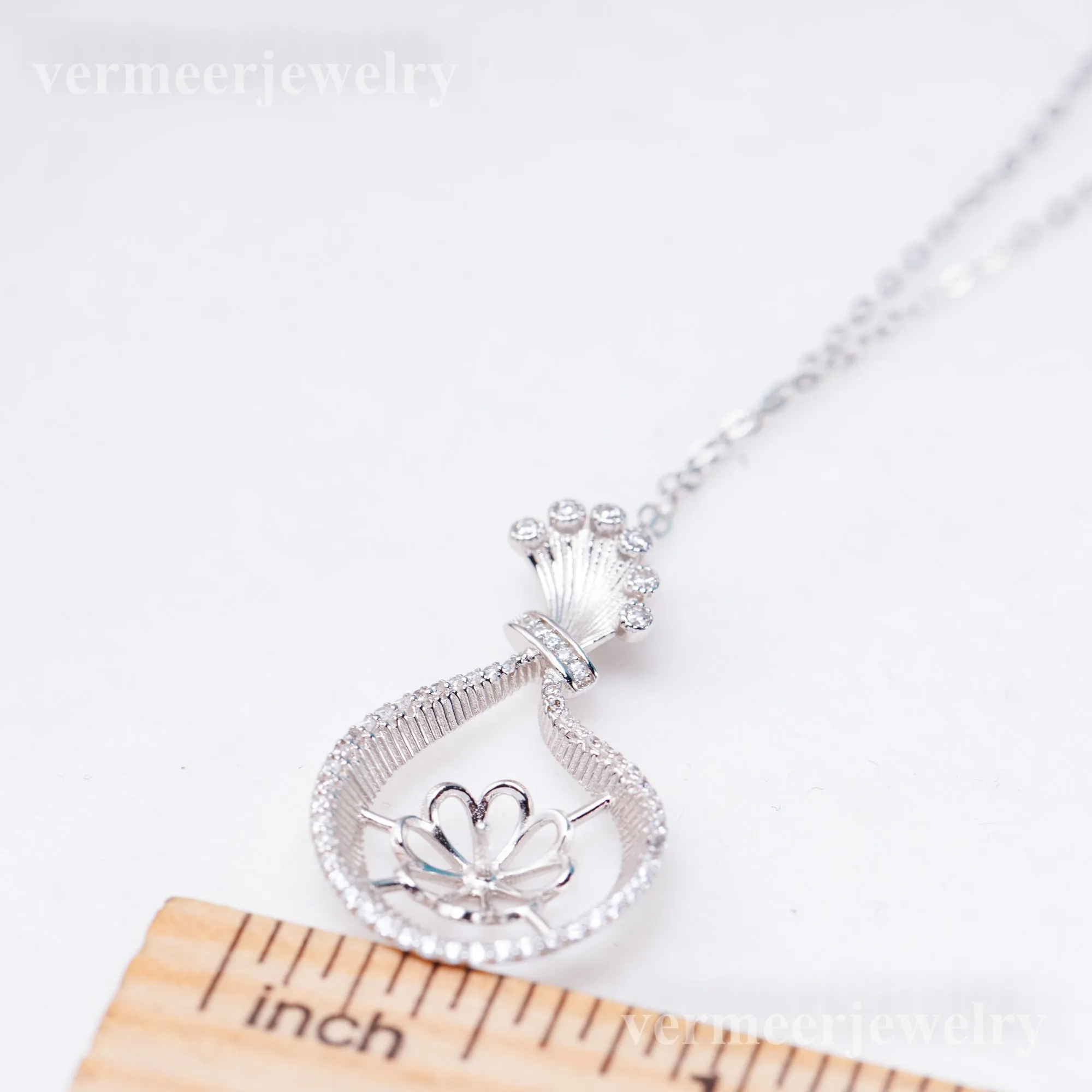 Pe011106 DIY 9-12mm Natural Freshwater pearl pendant accessory 925 sterling silver engagement jewelry necklace for women