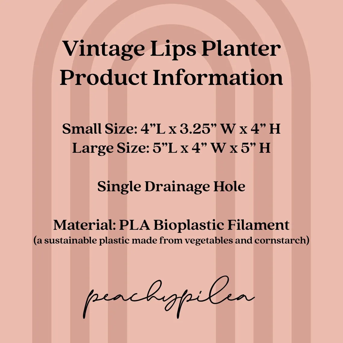 Peachy Pilea - 4 inch Vintage Lips Planter - Strawberry Red