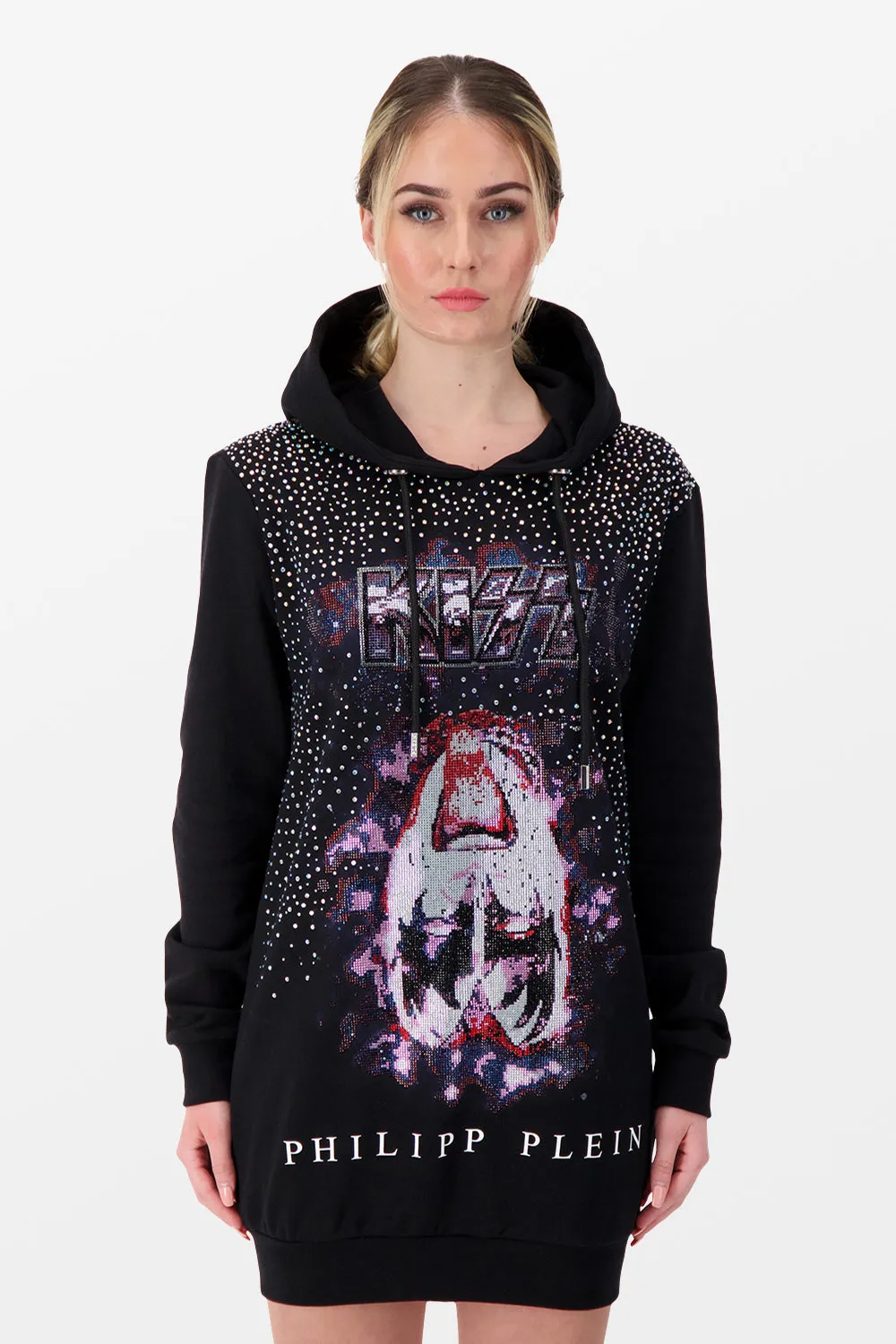 Philipp Plein Black Rock B Dress Hoodie