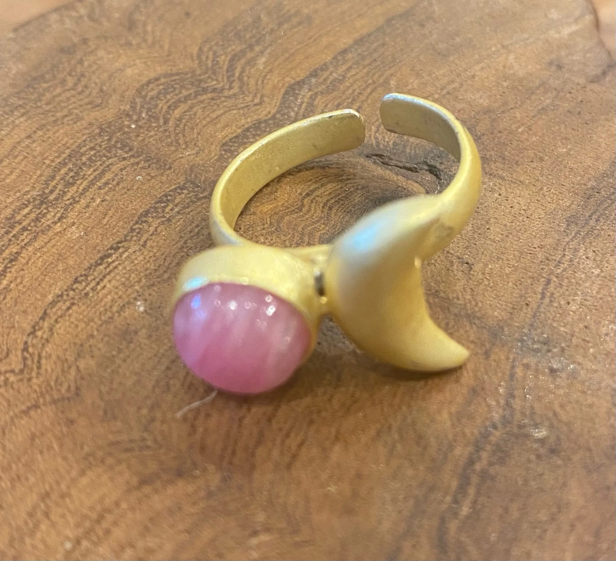 Pink Rising Moon Ring