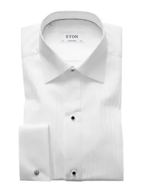 Plissé Black Tie Shirt | Contemporary Fit